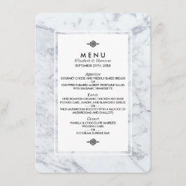 Elegante Vintage Marble Wedding Menu