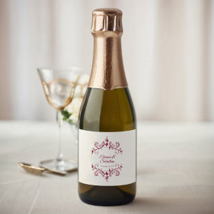 Elegante Vintage Romance Burgundy Wedding Mini