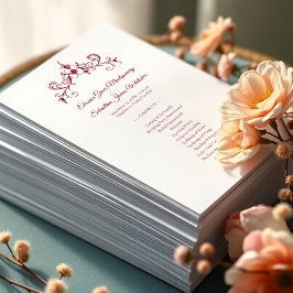 Elegante Vintage Romance Burgundy Wedment