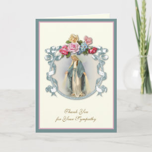 Elegante Virgem Maria Agradecimento de Pêsames Cri