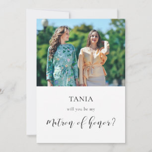 Elegante Você será meu cartão com fotos de honr