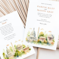 Elegante Washington D.C. Convite de casamento Land