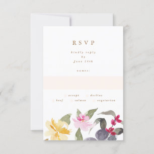 Elegante Watercolor Belo Casamento RSVP