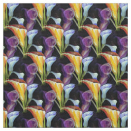 Elegante Watercolor Calla Lily Floral Tecido