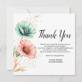 Elegante Watercolor Gênero Revelar Cartões de agra