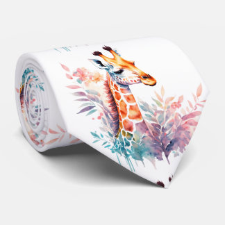 Elegante Watercolor Giraffe Tie - Gravata do Pesco