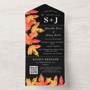 Elegante Watercolor Orange Deixa RSVP De Casamento