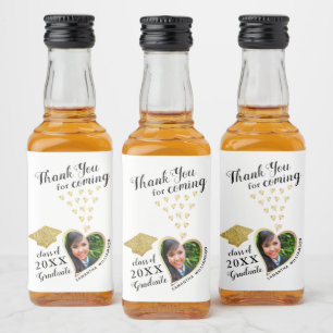 Elegante White Dourado Black Obrigado Graduação 20