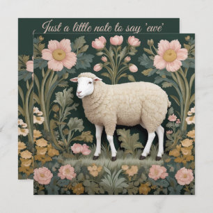 Elegante White Sheep William Morris Inspirado