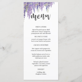 Elegante Wisteria tree Wedding Menu
