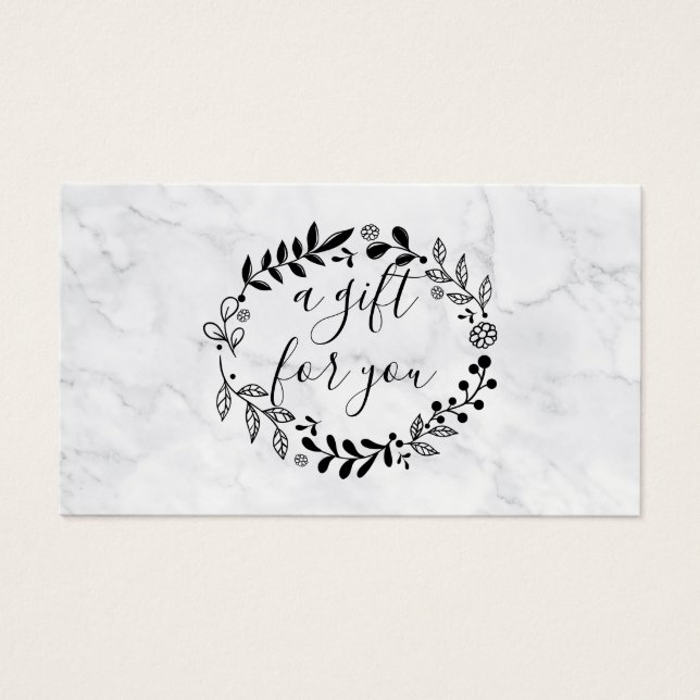 Elegante Woodland Garland Marble Gift (Frente)