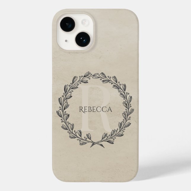 Elegante Wreath Monograma | Cerco (Verso)