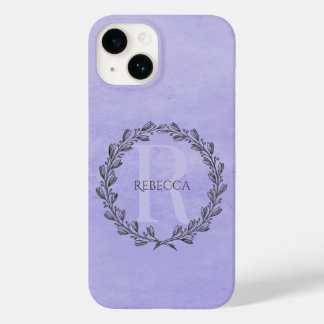 Elegante Wreath Monograma | Roxo