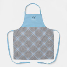 Elegante Xadrez Azul Personalizado Moderno