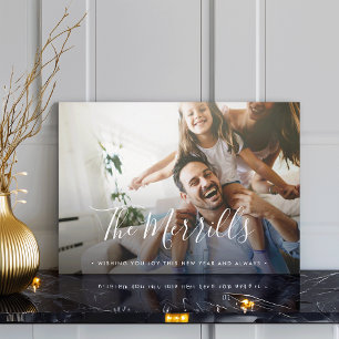 Elegantemente Pened Cartão com fotos feliz ano n