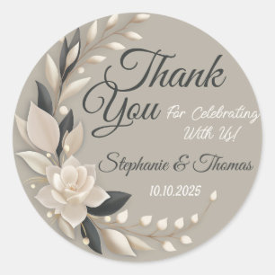 Elegantes Adesivos de Agradecimento por Celebrar C