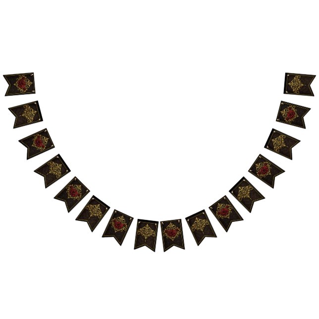 Elegantes Bandeiras de Emblema de Casamento Gótico (Todos)