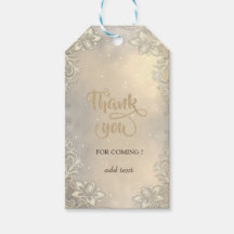 Elegantes Etiquetas de Agradecimento com Coração D
