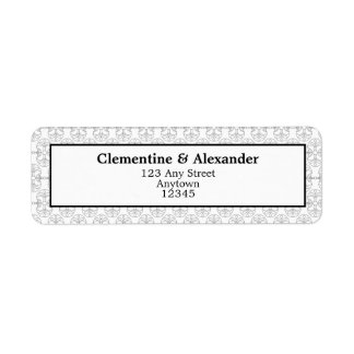 Elegantes Etiquetas de Devolução Art Déco Preto e