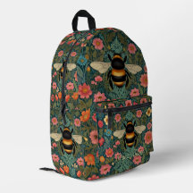 Elegantes flores boho retrô de abelha primavera