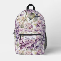 Elegantes hortênsias aguarela rosa roxo