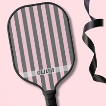 Elegantes Listras Rosa e Cinza Minimalista Persona