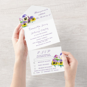 Elegantes Peônias Florais de Aquarela para Casamen