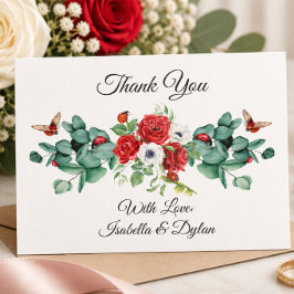 Elegantes Rosas Vermelhas em Aquarela com Eucalipt