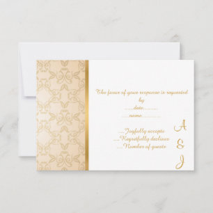 ELEGANTES RSVP DORADO CREAM VINTAGE PERSONALIZADO