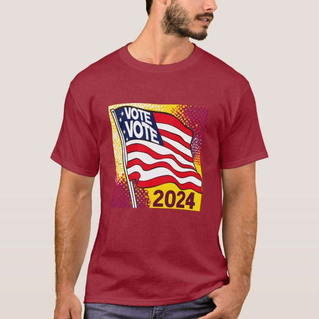 Eleição 2024 Bandeira T-Shirt (Frente)