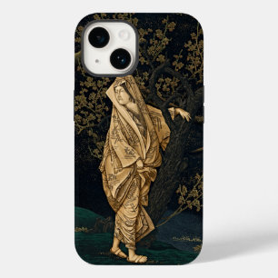 Eleição do ouro: Mulher japonesa em Dourado Robe