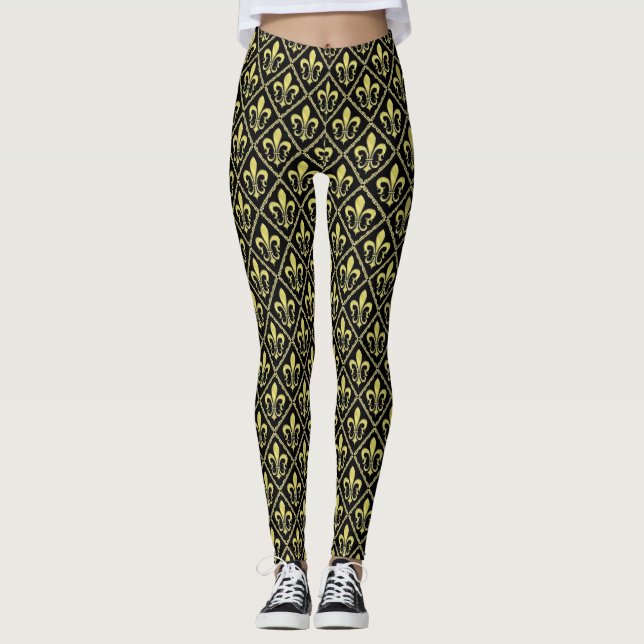 Elelgant Fleur de Lis Design Leggings (Frente)