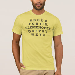 Elemenopee Alphabet Engraçado T-Shirt