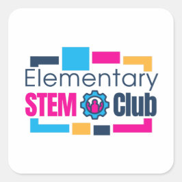 Elementar adesivo do logotipo do STEM Club