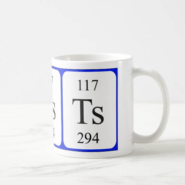Elemento 117, caneca branca - Tenine (Direita)