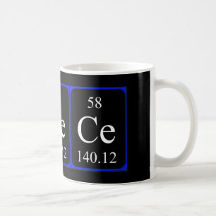 Elemento 58 caneca - Preto cerium