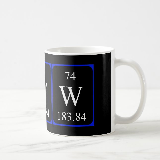 Elemento 74 caneca - Tungstênio (Direita)