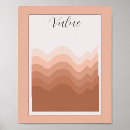 Elemento de Arte de Valor Poster Rosa Branco Boho