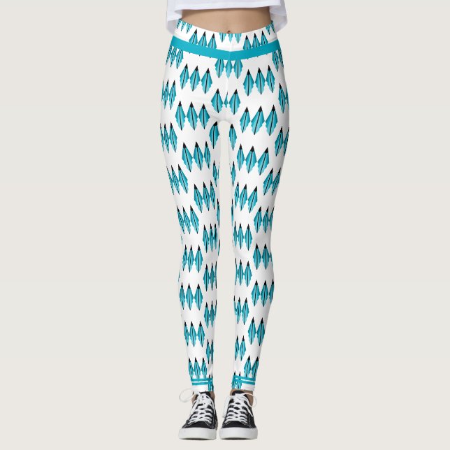 Elemento de arte em leggings verdes (Frente)