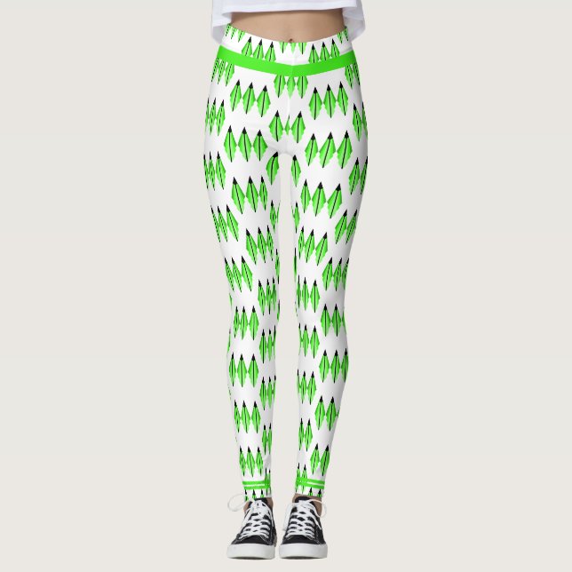 Elemento de deco da arte em leggings verdes limões (Frente)