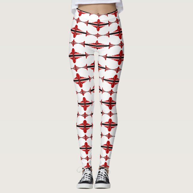Elemento de deco da arte em leggings vermelhas pro (Frente)