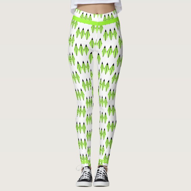 Elemento de deco de arte em leggings verdes claras (Frente)