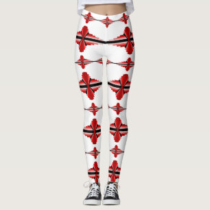 Elementos de deco da arte em leggings vermelhas pr