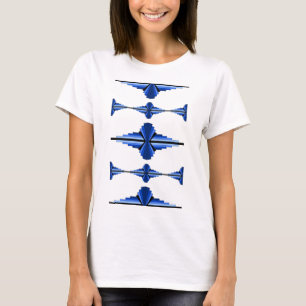 Elementos de deco de arte em T-Shirt azul profundo