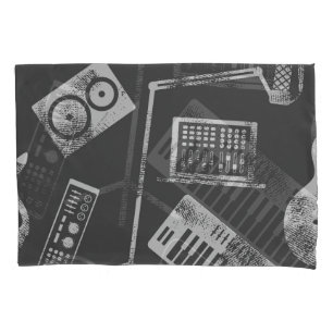 Elementos de música: vintage com tela de fundo con