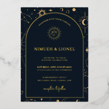 Elementos Místicos Celestiais Sinais de Casamento