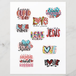 Elementos românticos de álbum de recortes do Dia d