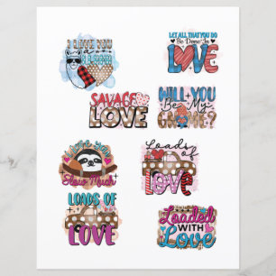 Elementos românticos de álbum de recortes do Dia d