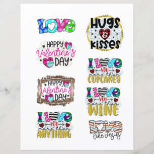 Elementos românticos de álbum de recortes do Dia d