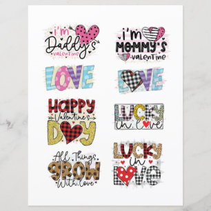 Elementos românticos de álbum de recortes do Dia d